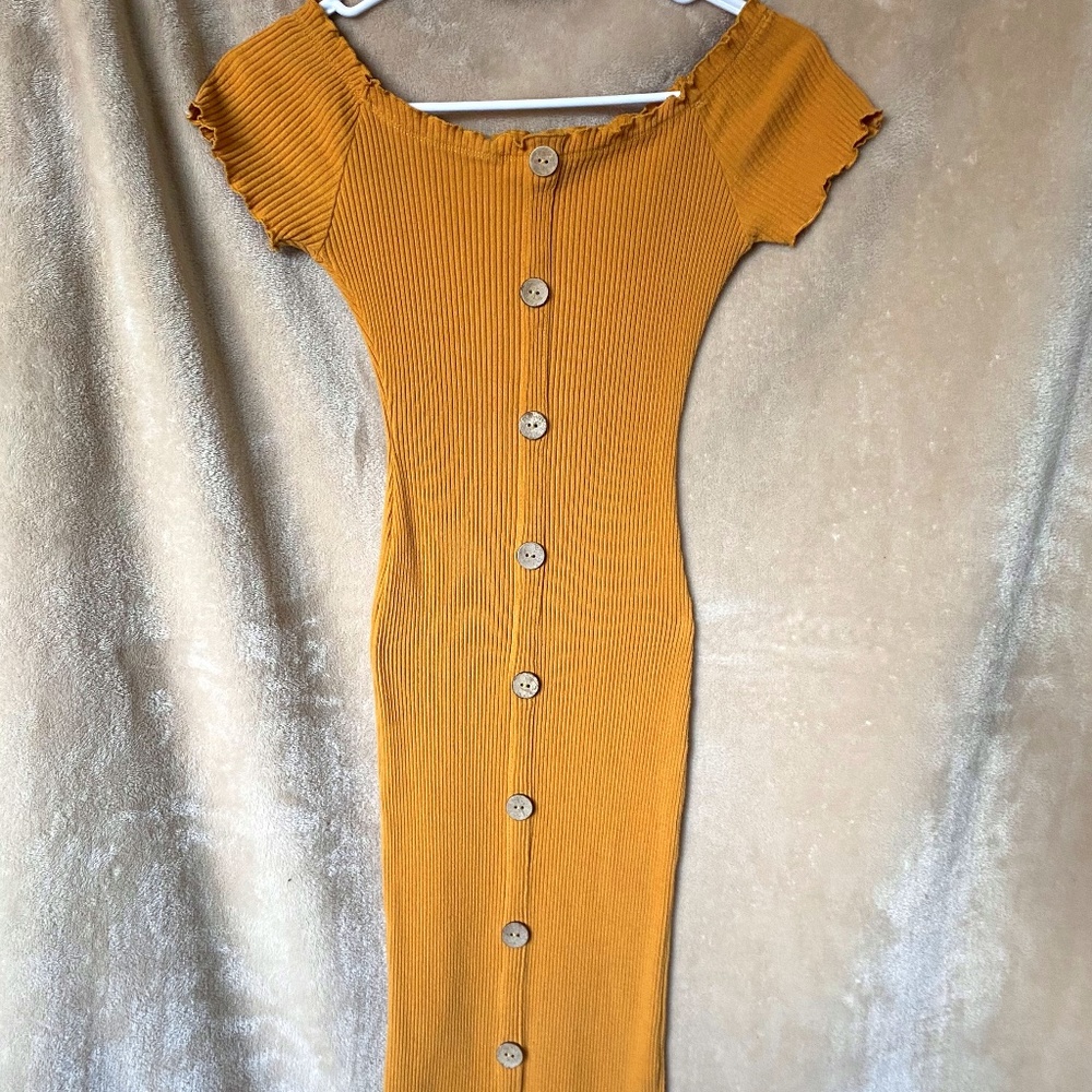 Strapless Rib-Nit Dress